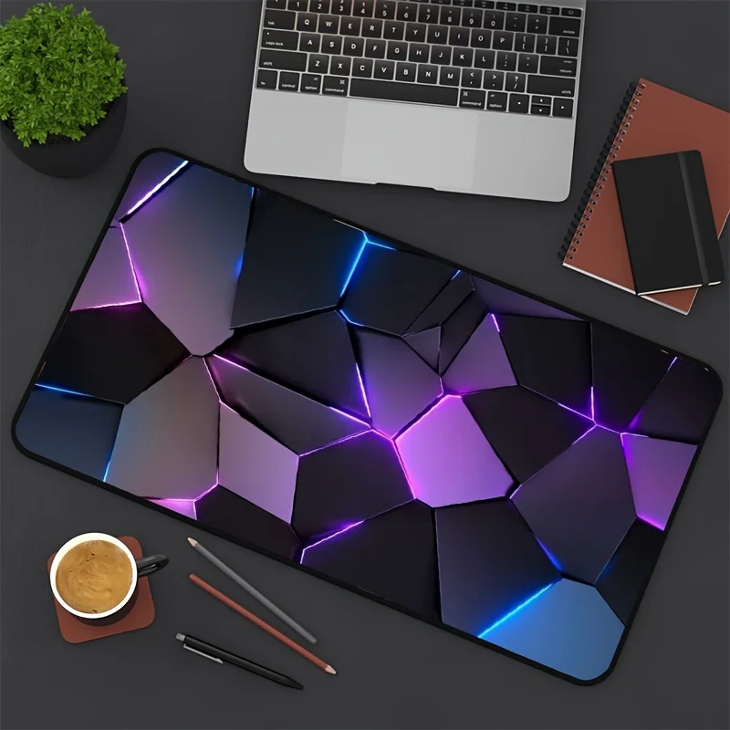 Stylish Geometric Pattern Mouse Pad Oversized Stitched Edge Gamer 900x400Ideal for Gaming Office Multipurpose Office Accessories