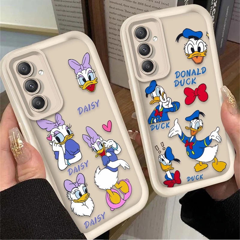 Luxus Disney Donald Duck Daisy Hülle für Samsung Galaxy A35 A55 A15 A25 A16 A06 A05 A05S A24 A13 A23 A12 A22 A32 A52 A71 A51 4G