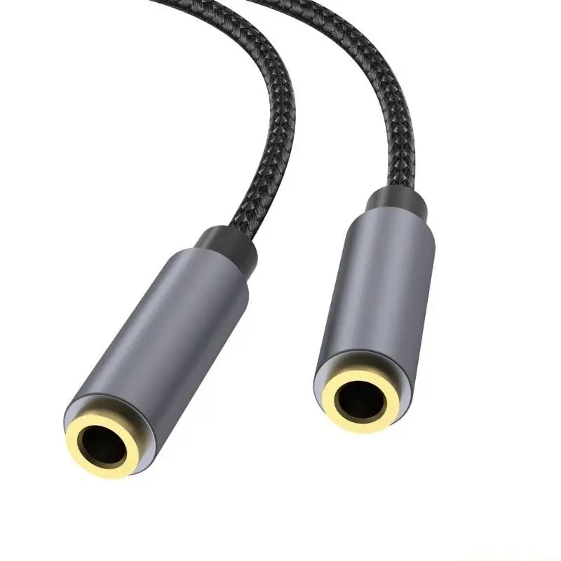 M5TD Headphone Splitters Cable 3.5mm Aux 1xMale to 2xFemale Extension Cord for Headphones Speaker Sounds Quality