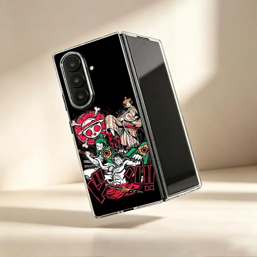 Case for Samsung Galaxy ZFold5 ZFold6 ZFold3 ZFold4 Z Fold 7 6 5 4 3 ZFold7 Transparent Soft Phone Cover Pirate Jolly Roger