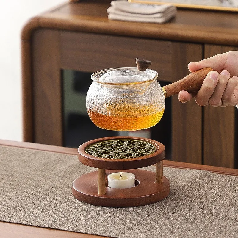 

Винтажная китайская деревянная посуда: подставка для свечей и чайник для кипячения чая