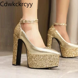 Spring and autumn new pattern fashion European style Super-high heel Women's Shoes banquet Sequin sexy high-heeled Women Shoes