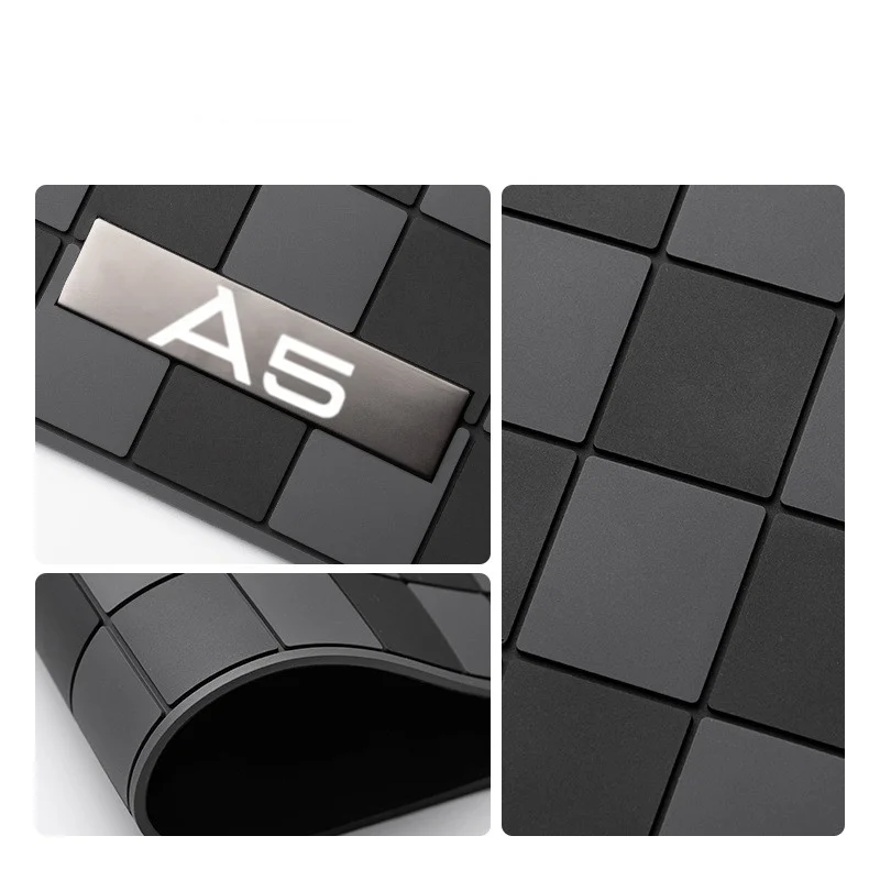 Car Dashboard Non Slip Mat Pads For Audi A5 Auto Phone Holder Mat Anti-skid Dashboard Car Plaid Mat Interior Accessories