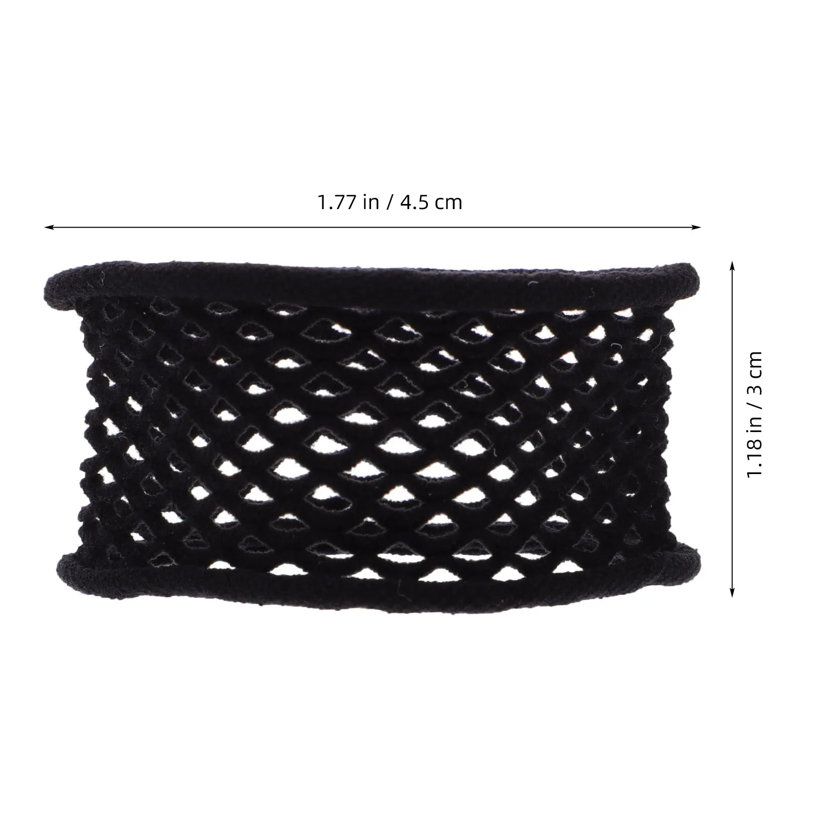 

20pcs Black Hair Ties Elastic Wide Edge Scrunchies High Bounce Ponytail Holders Fashion Accessories For Women