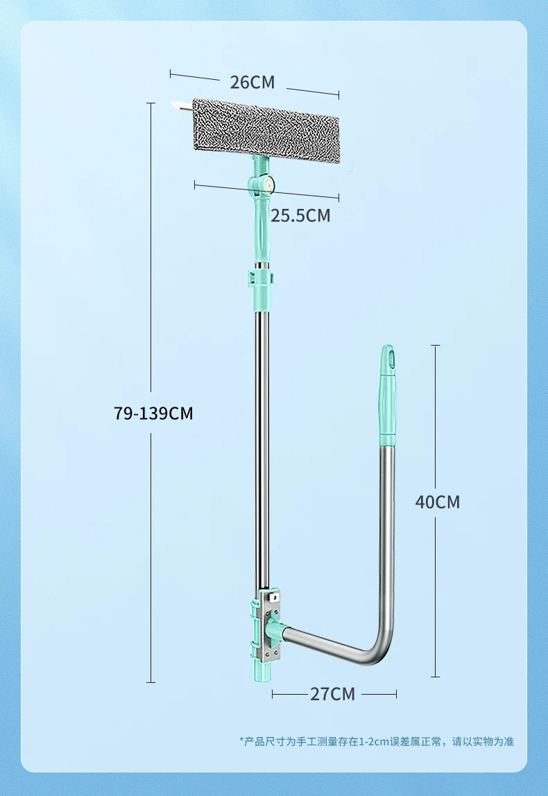 Hobot 188 Spugna per pulizia telescopica a molti piani per vetro ra Mop Spazzola per pulire le finestre Spazzola per la polvere Pulisci le finestre 168