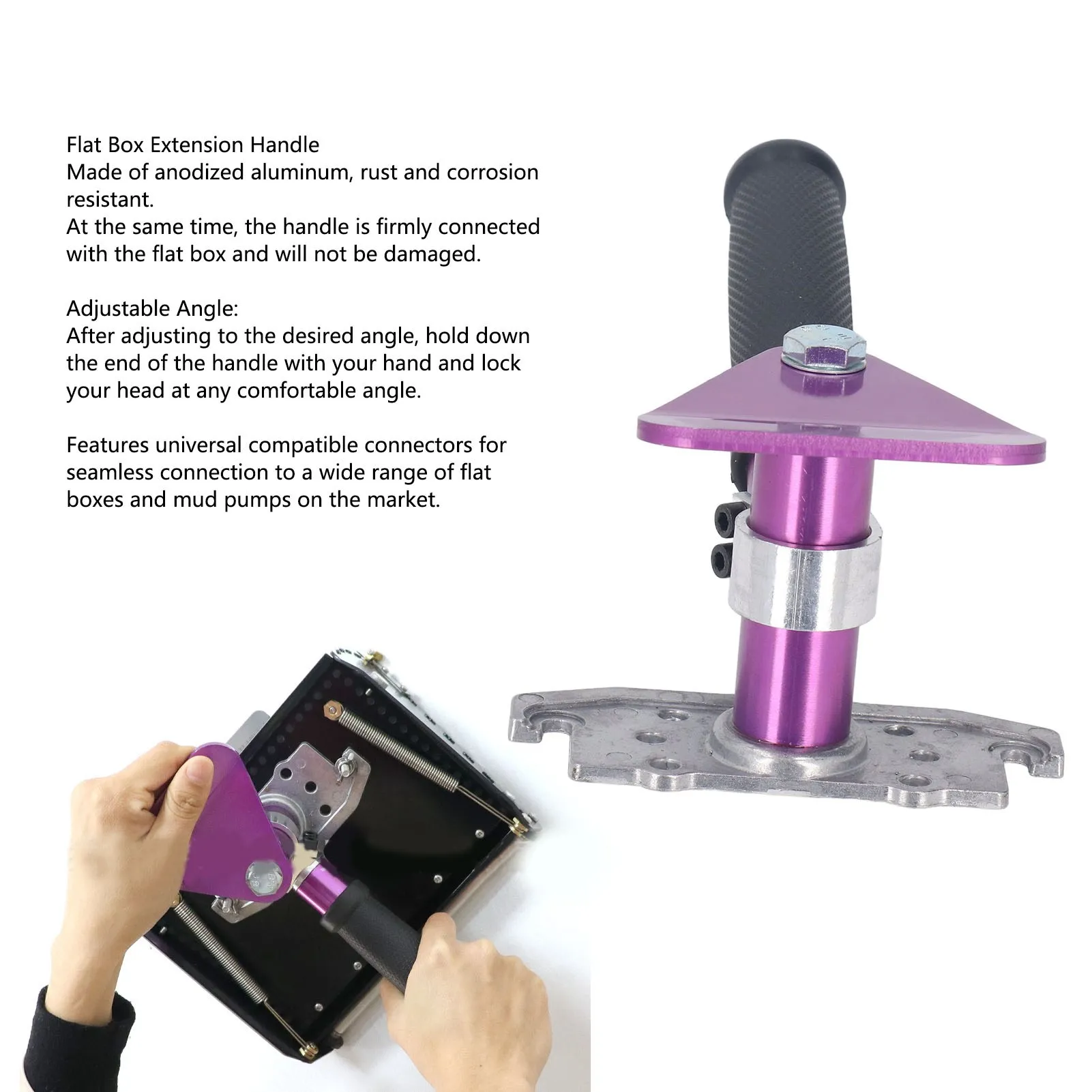 

Aluminum Alloy Flat Box Handle Flat Box Extension Handle Angle Adjustable Flat Box Finishing Handle