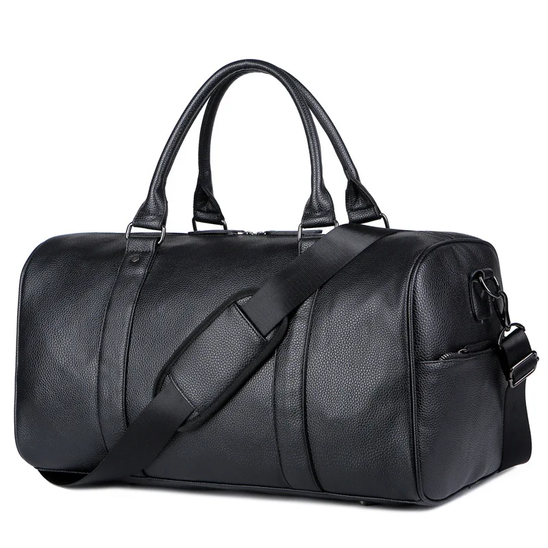 2026 New Arrival Pu Leather Travel Bags Men Large Capacity Portable Male Shoulder Bags Men's Handbags Vintage Travel Duffle Bag