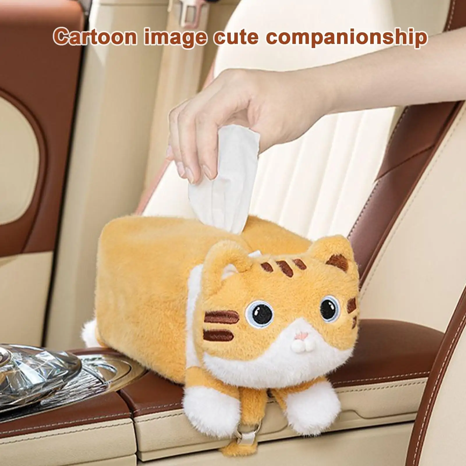 Cat Car Tissue Box Car Seatback Napkin Tissue Dispenser Holder Hanging Car Storage Organizer for Road Trip Truck Sedan RV Auto - view 4