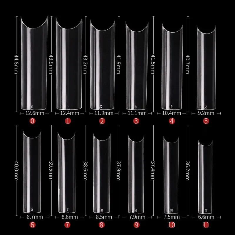 240pcs/Box XXL Extra Straight Nail Tips Long Square Coffin False Nails C Curved ABS Fake Nails Manicure Salon Nail Art Tools image 3