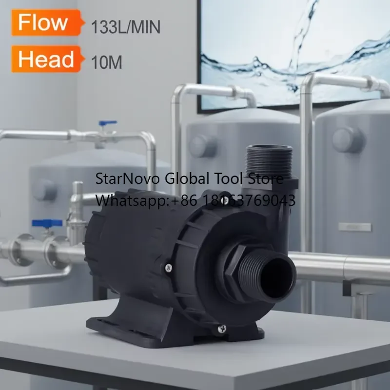 2026 Hot！ Brushless DC Water Pump 12V 24V Large Flow Acid Alkali Salt Resistant Industrial Circulation Pump