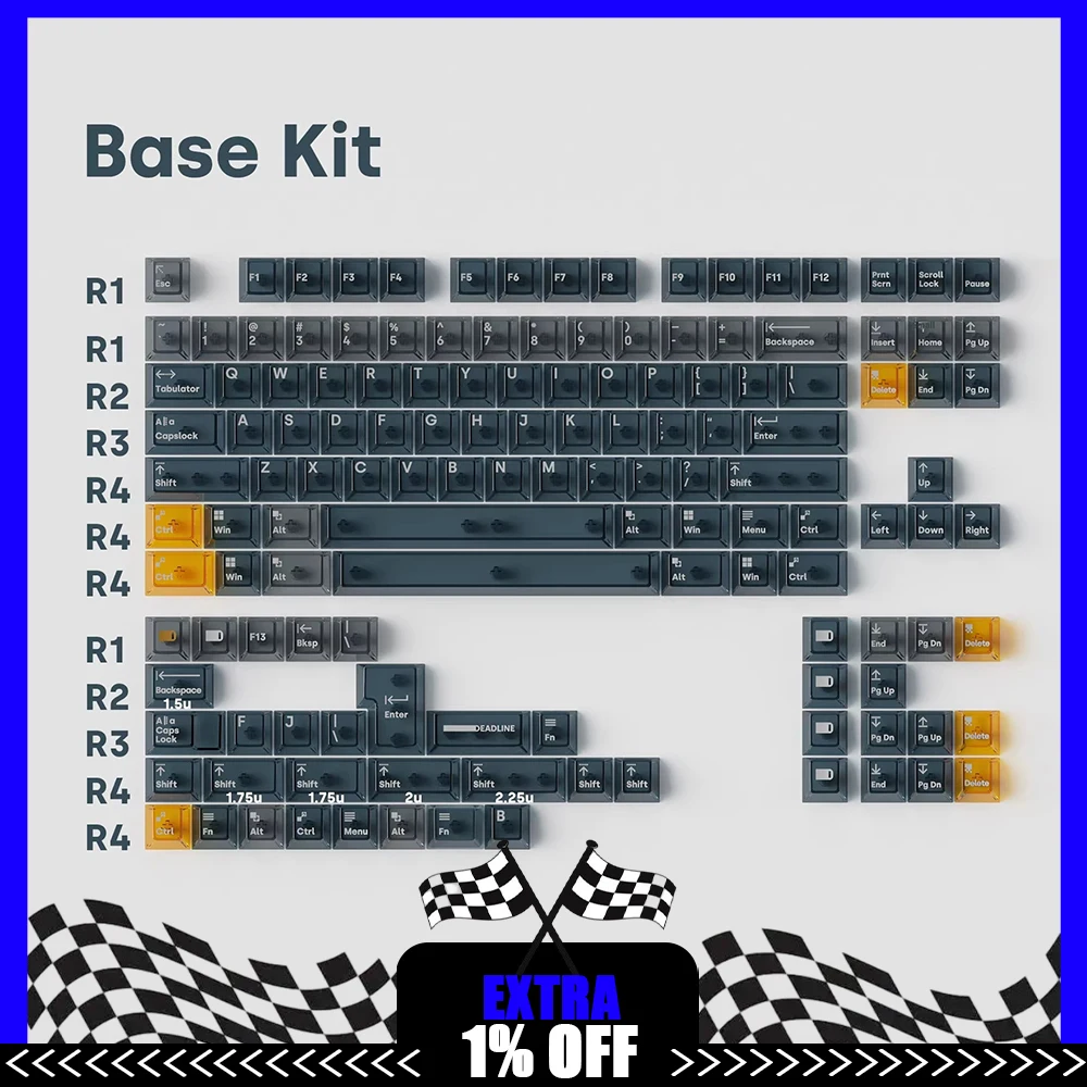 DEADLINEstudio AirBounce PC Keycaps Fog Permeable Keycap Original Factory Height Personalized Keyboard Keycaps Customized PC