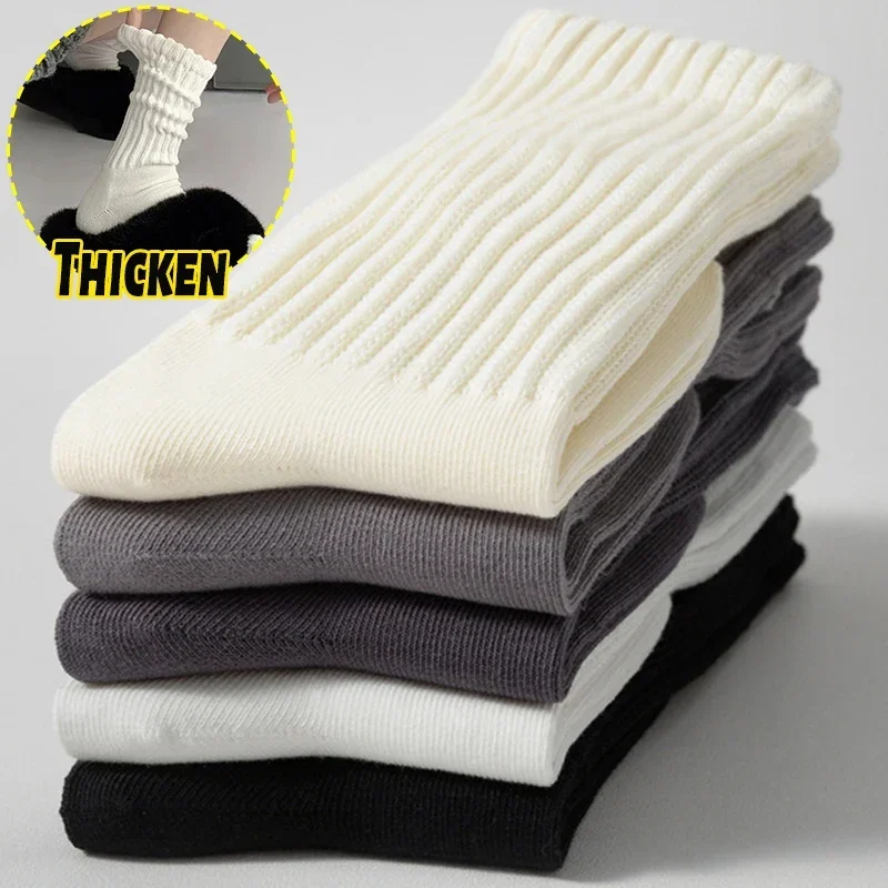 1/2pairs Fashion Thermal Long Sock Coarse Knitting Sock Thicken Warm Crew Socks for Women Socks Autumn Winter Calcetines Mujer