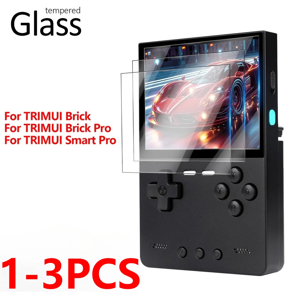 1-3PCS HD Clear 9H Tempered Glass For TRIMUI Brick Pro Smart Pro Handheld Game Console Screen Protector Anti-Scratch Film Glass