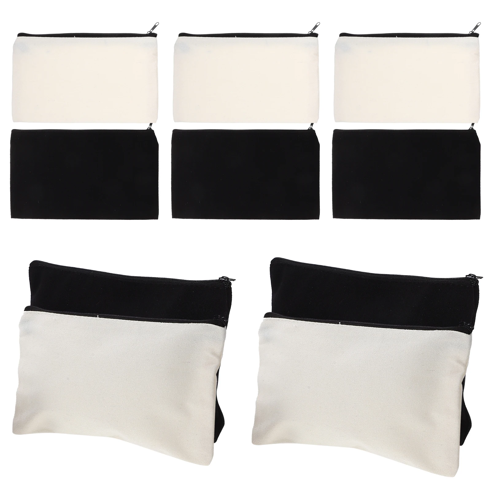 Canvas Zipper Storage Bag Travel Makeup Toiletry Pouch for Men Women Portable Bag Sublimation Design DIY Pencil Case