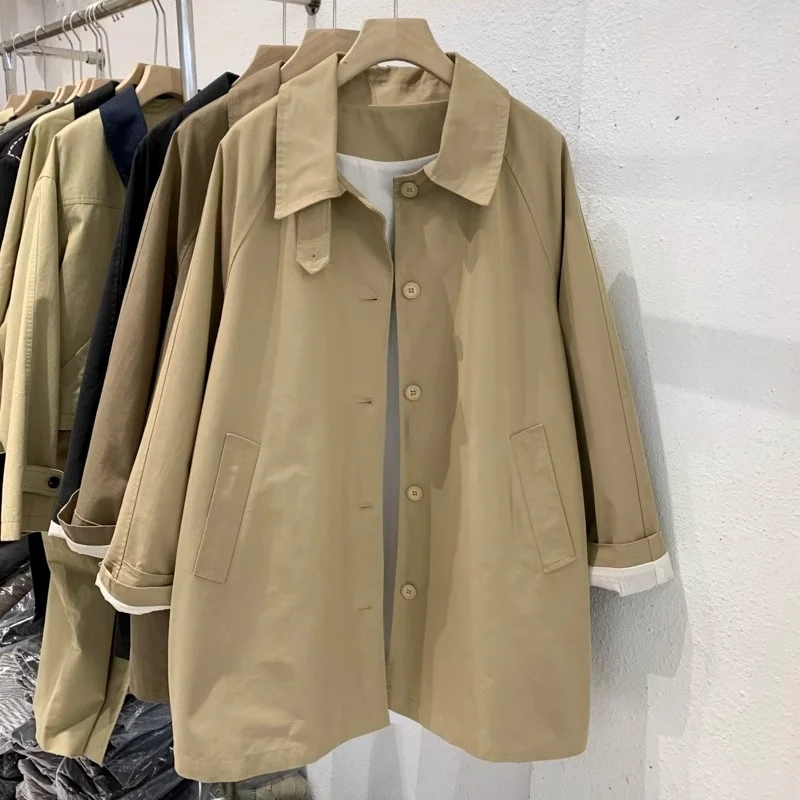 

Spring New Style Korean Loose Women's Jacket Khaki Color Small Size Fashionable Workwear Coat for plus Size Pear Sandal...