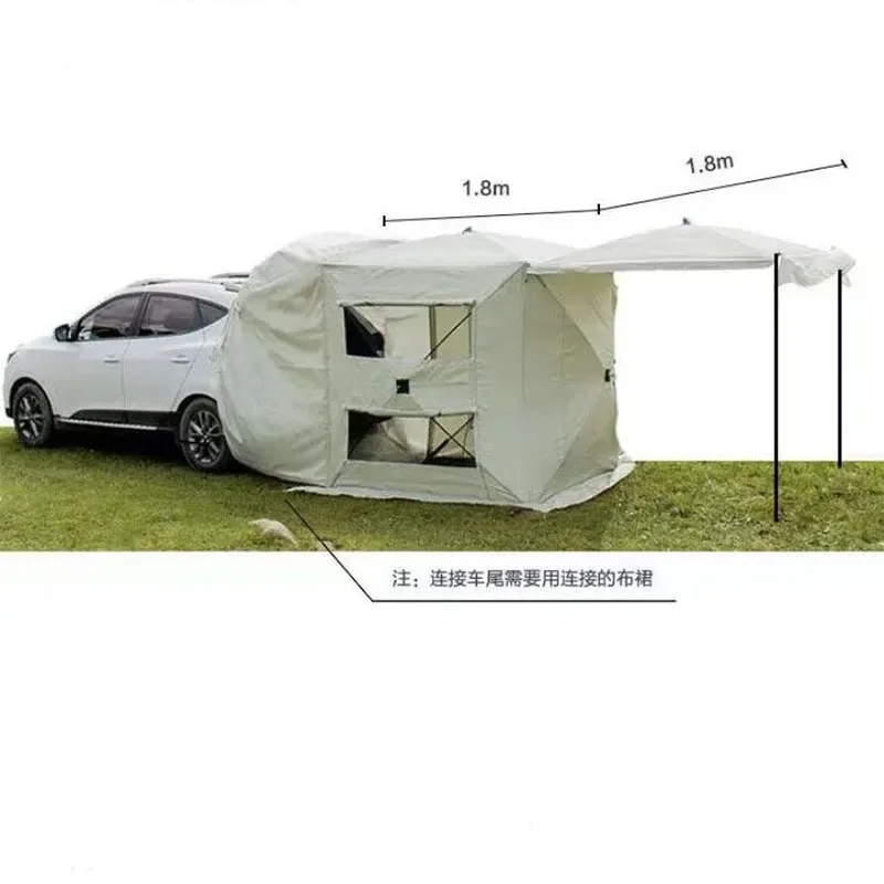 Rear trunk net Mosquito-proof and rainproof off-road car Outdoor camping Edge awning, rear shed SUV tent