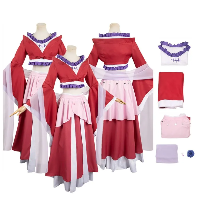 Maomao-Cosplay Apothecary Anime Diaries Costume pour Femme Adulte, Jupe Net, Robe, Boucles d'Oreilles, Tenues d'Halloween, Carnaval, ixTrempée