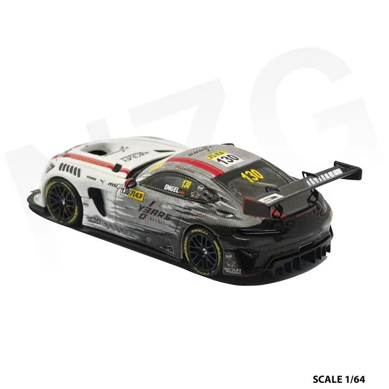 

KILOworks 1:64 GT3 MARO ENGEL #130 Sliver Alloy Vehicle Collectible Car Model