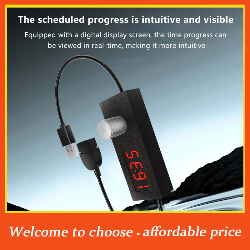 #24h Automatic Shutdown Timer Digital Countdown Timer USB Switch Cable Wire Portable Adjustable Timer Switch For Home/Office Us