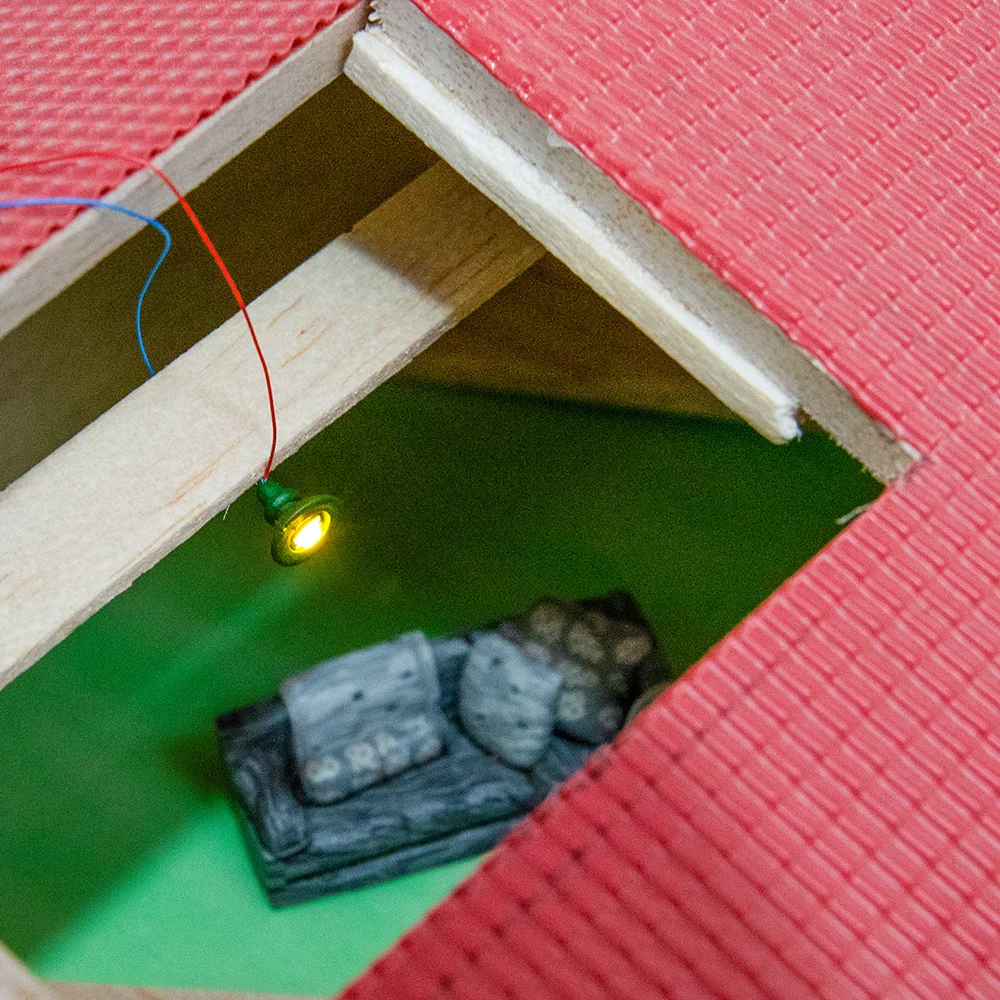 5 STKS Miniatuur Wandlamp Model 3 V Led Verlichting voor HO OO Spoorweg Trein Layout/Poppenhuis Decoratie/Diorama/Micro Landschap Kits