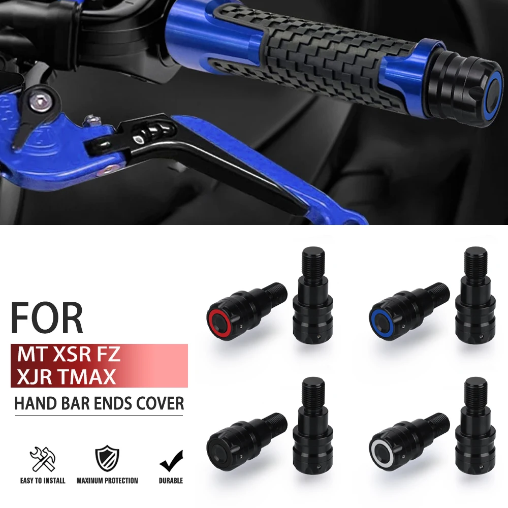 

Handlebar Grip Bar Ends Cap For Yamaha MT09 FZ TRACKER FJ09 MT 125 01 09 10 XSR 700 900 FZ1 FZ6 FAZER XJR 1200 1300 TMAX 500 530