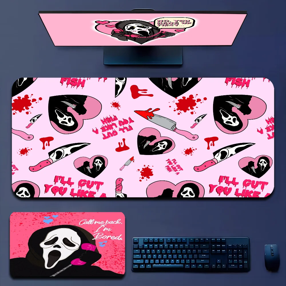 SCREAM Horror Movie Custom Skin Cartoon Anime Gaming Mouse Pad Keyboard Mouse Mats Desk Mat Accessories For Teen Girls Bedroom