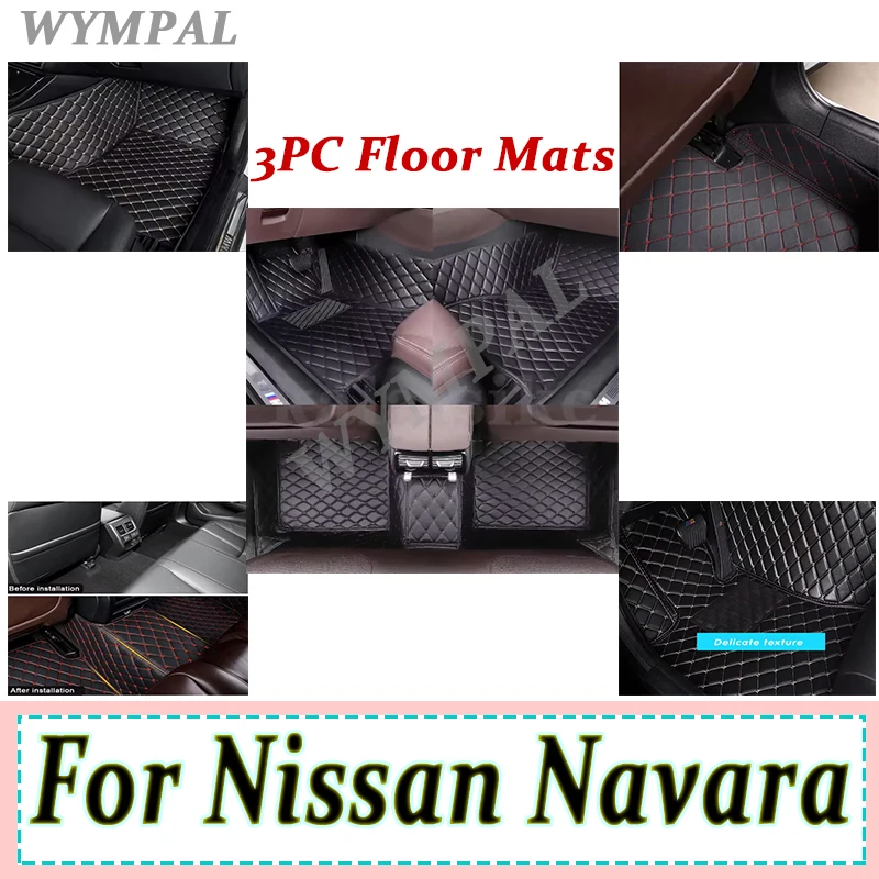 

Роскошные автомобильные коврики для Nissan Navara NP300 D23 2024 2023 2022 2021 2020-2015 Frontier, автоаксессуары, полный комплект