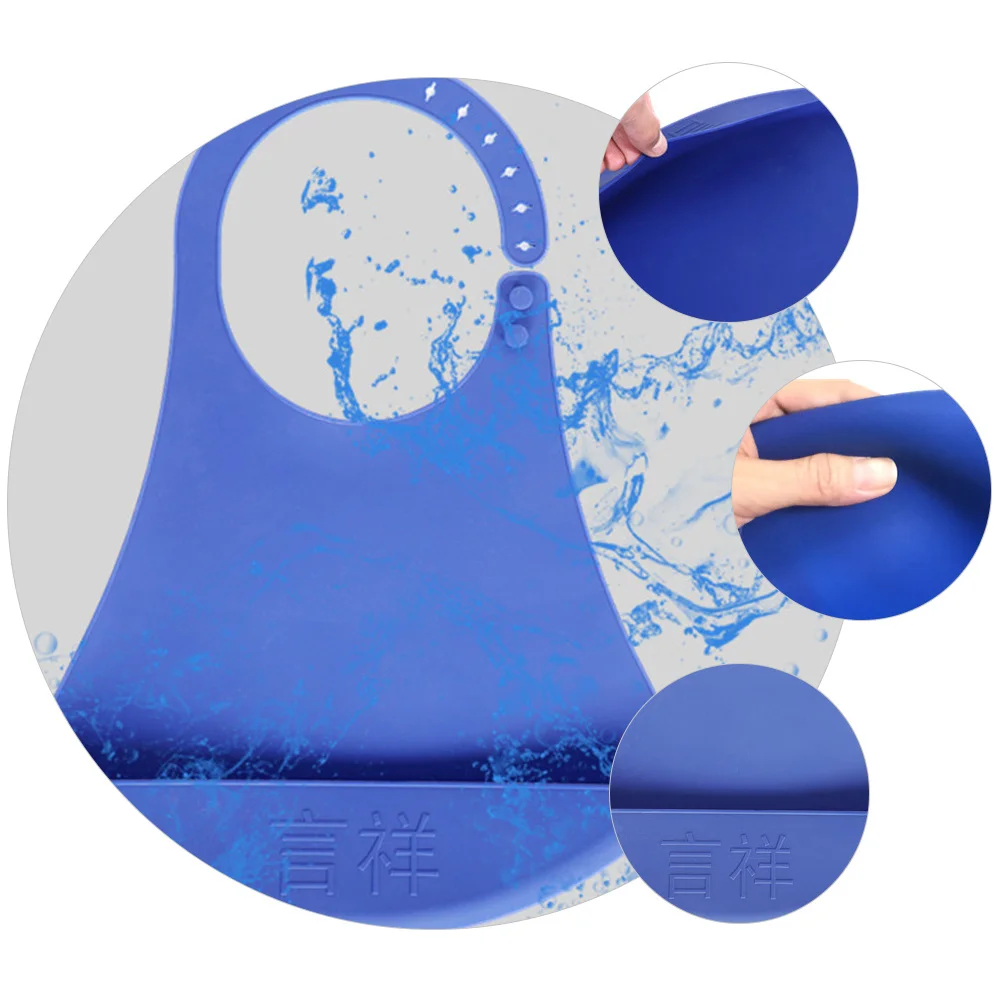 Bavoir imperméable en Silicone pour adultes, protection de vêtements réglable pour personnes âgées et personnes âgées, bavoir réutilisable pour les repas