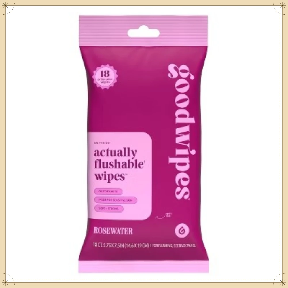 

Goodwipes Flushable Wipes Travel Size Rosewater - 18ct