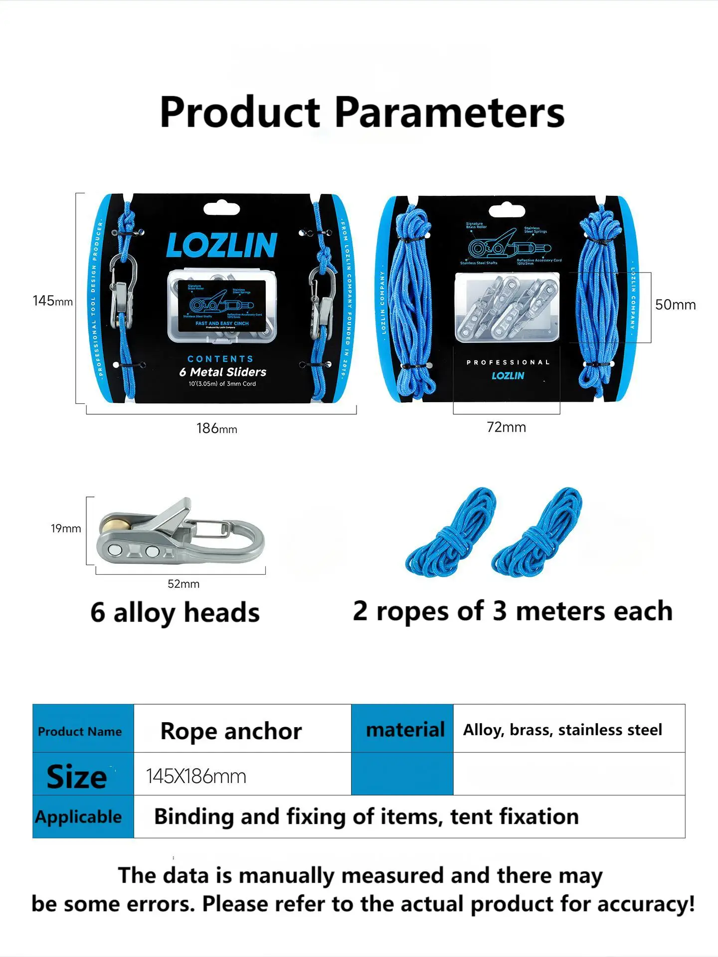 2025 New Retractable Buckle Rope! Patent Roller With Accessories For Outdoor, Camping & Boating. Easy Secure Fastening