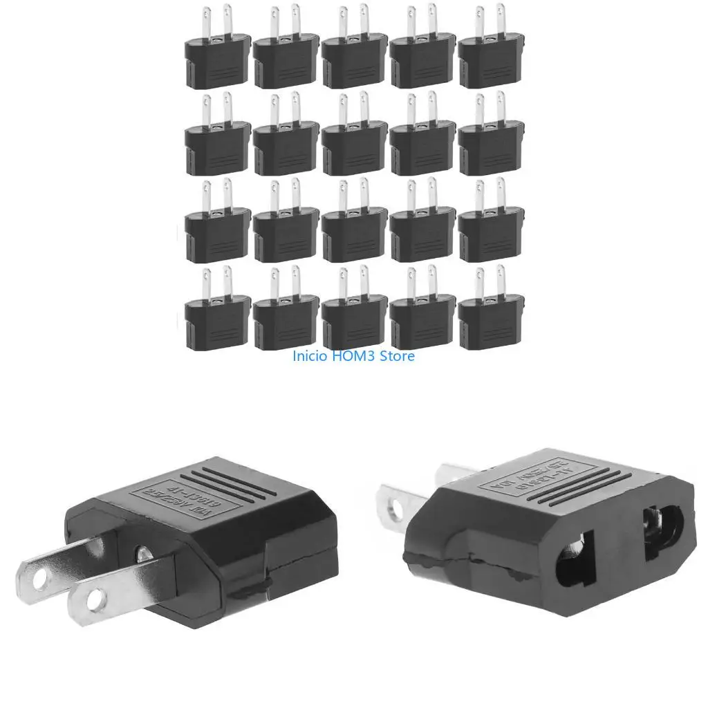 A5YD US EU Europe To US USA Power Converter Travel Adapter Wall Plug Home