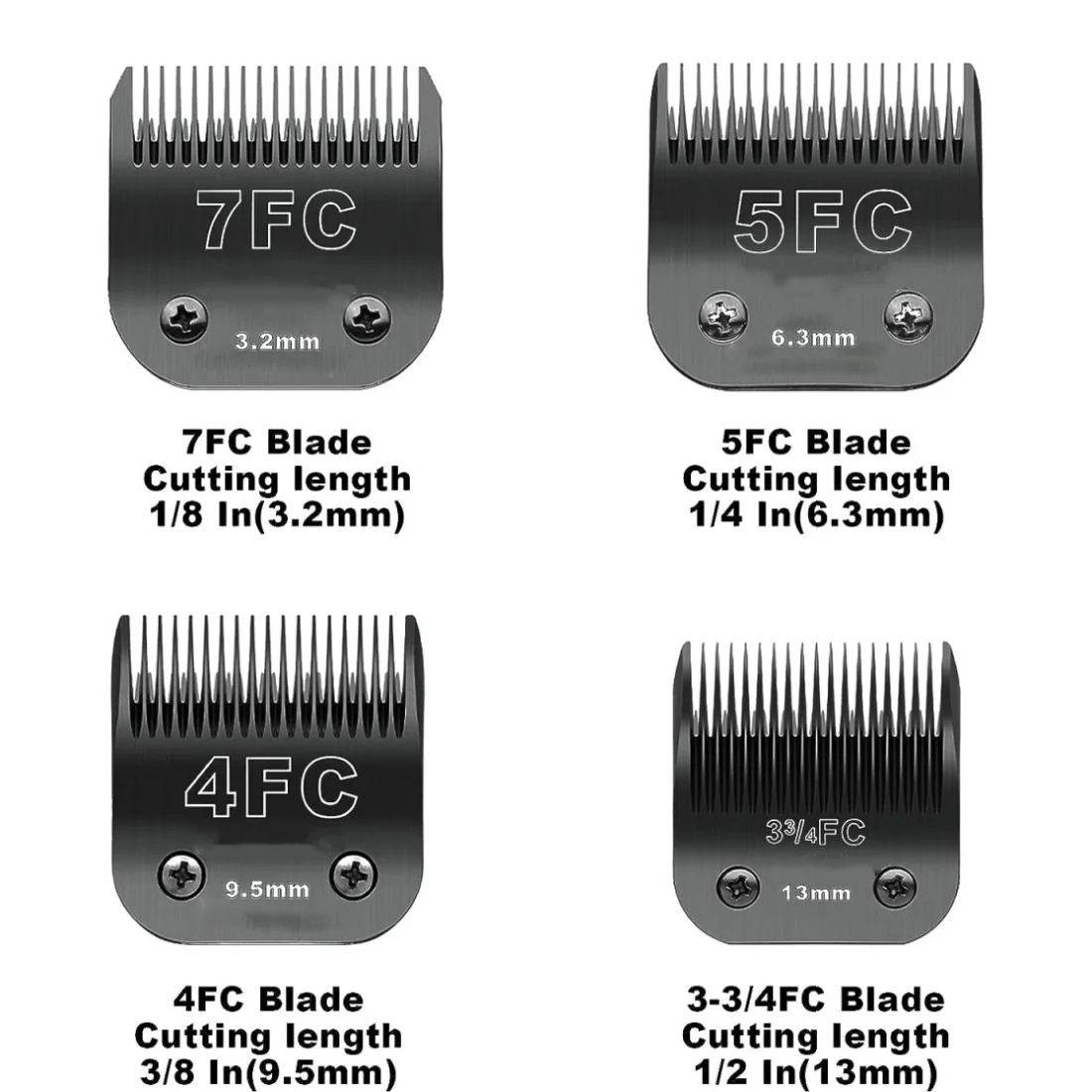 7FC/5FC/4FC/3FC Detachable Pet Dog Grooming Blades of Stainless Steel,Compatible with Andis,Oster A5,Wahl KM10 Series