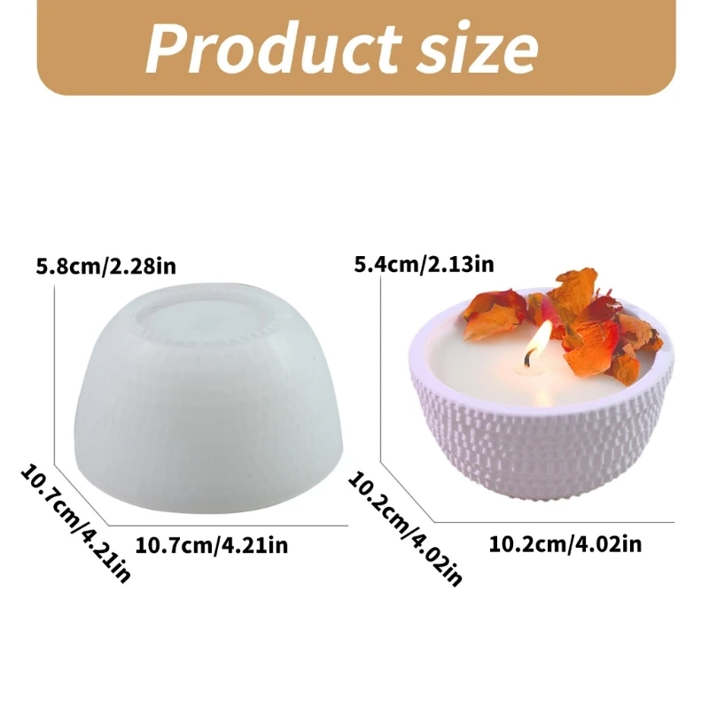 Easy to Use Silicone Bowl Mold Multipurpose Round Cup Silicone Mold for Resin Bowls Concrete Containers Dropship