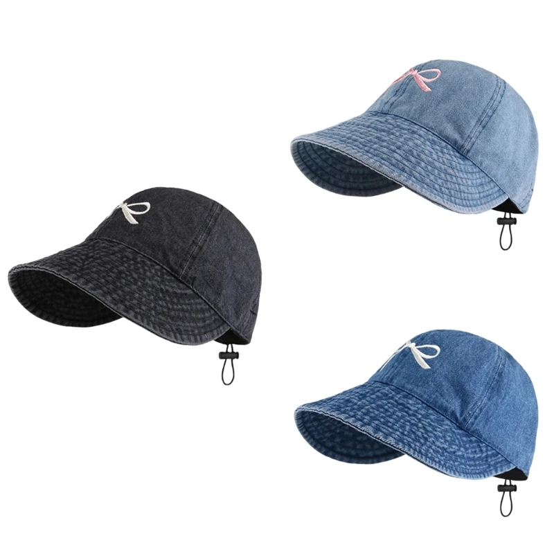 

Embroidery Bowtie Baseball Hat for Girl Adjust Spring Sport Hat Korean Sun Hat Fashion Peaked Hat Travel Headwear