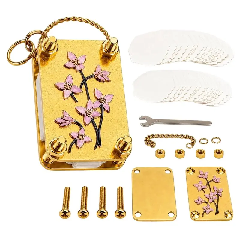 ABLK Mini Flower Press Keychain With 20 Reusable Specimen Papers, Portable Micro Flower Preservation Kit, Flower Preserving Tool