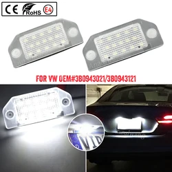 Dla VW Passat B5 (typ 3B) 1996 1997 1998 1999 2000 2001 rok auto Accsesories 2 szt LED lampa podświetlenie do tablicy rejestracyjnej 3 b0943021