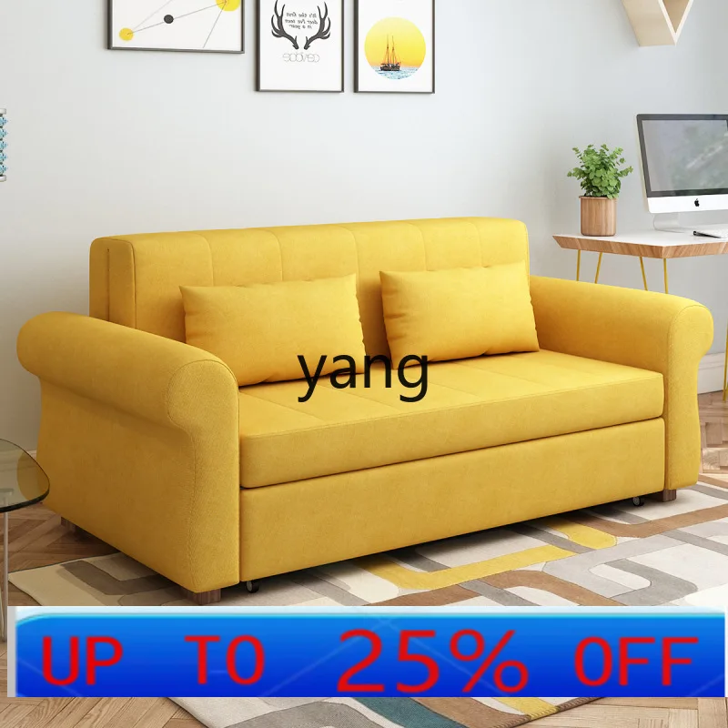 lmm  small apartment double study lunch break sofa folding bed, storage sofa bed