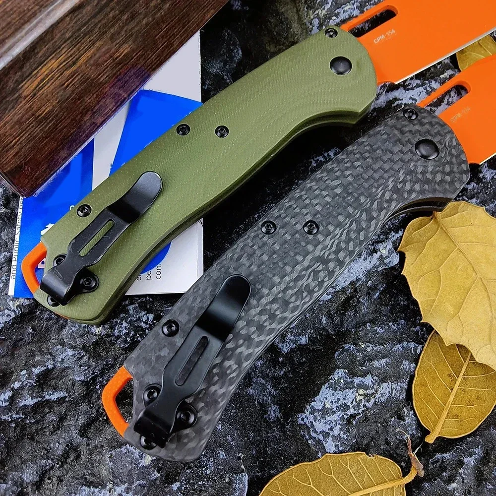 Folding Knife BM 15535 CF/G10 Handle CPM-154 Clip Point Blade Hunting Outdoor EDC Survival Hunting Tactical Self Defense Tools