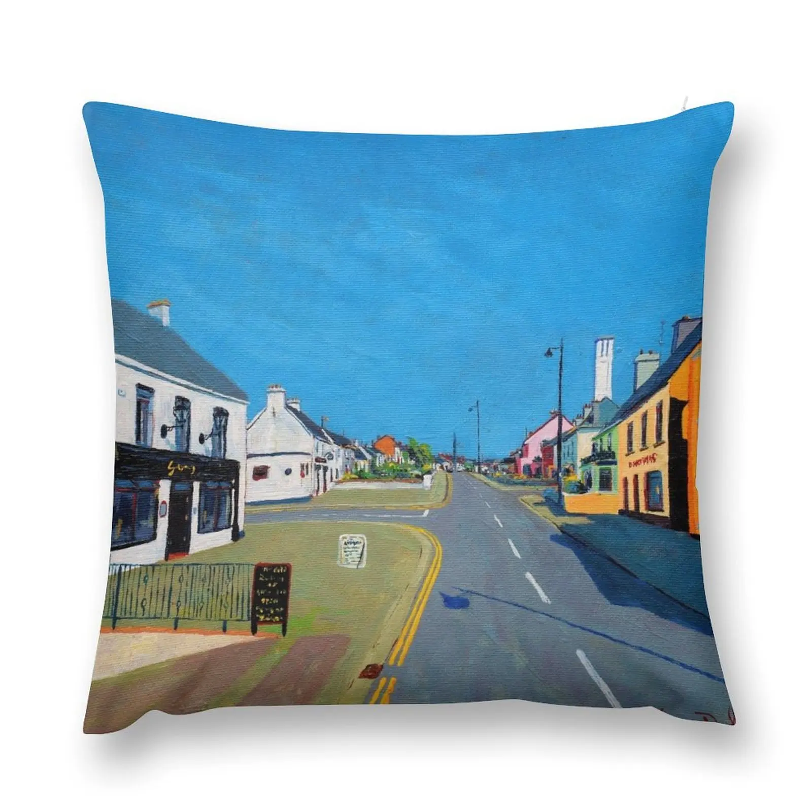 Enniscrone Pubs, County Sligo, Ireland Throw Pillow Sofa Cover Covers For Sofas pillow