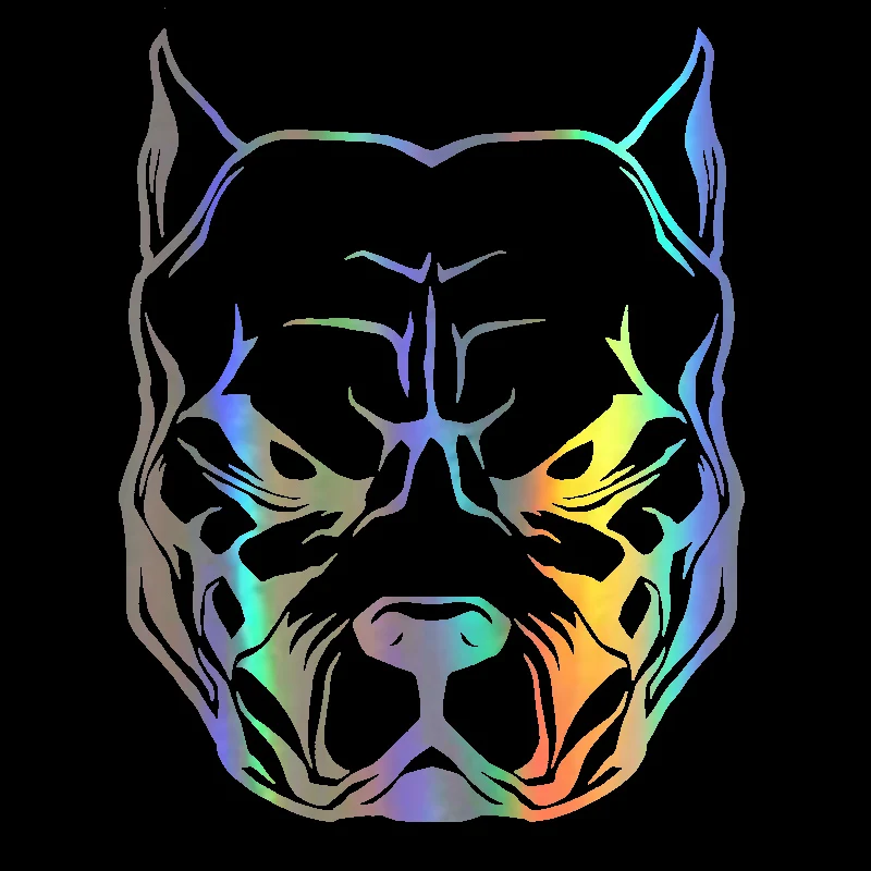 Motorcycle Sticker Dog Pattern Pit Bull Pitbull Reflective Car Stickers Moto Auto Decal Funny JDM Vinyl on Car Styling 19*15cm