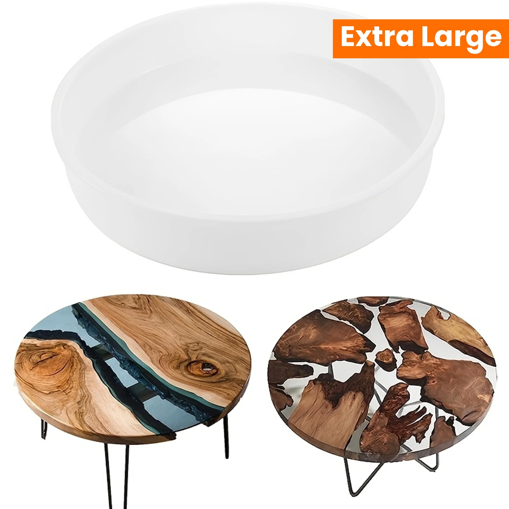 Big Oversized Resin Molds, 14.0inch Large Silicone Mold for Charcuterie Boards, Large Round Epoxy Table Mold Suitable for River Tables, Charcuterie Boards, Cutting Boards, And Home Art Decoration