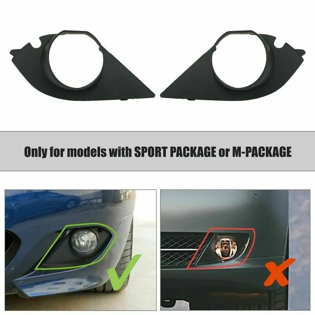Fog Light Bumper light frame Fog lamp frame Grille Cover Insert Exterior Parts Trim Truck 1 pair Decorative strip