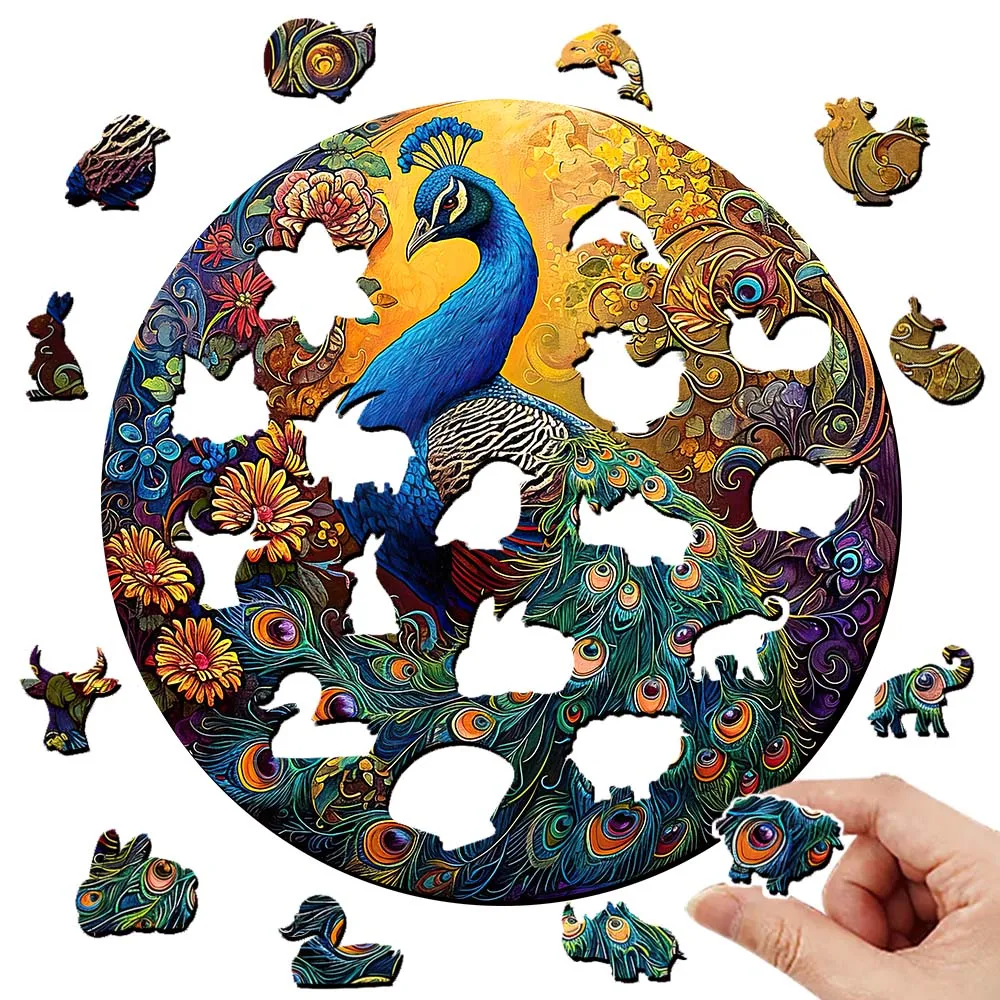 Paw Pudełko na prezent Drewniana układanka Puzzle o nieregularnym kształcie Prezent urodzinowy Dekoracja domu Dorosły spersonalizowany unikalny