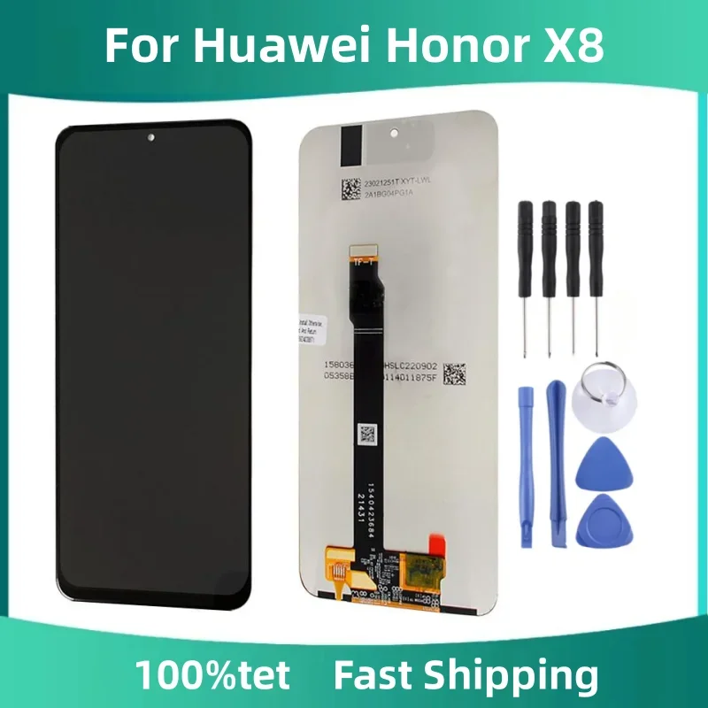 LCD Touch Screen Digitizer Assembly with Tools, Display for Huawei Honor X8,  6.7Inch, TFY-LX1, TFY-LX2, TFY-LX3, 2022