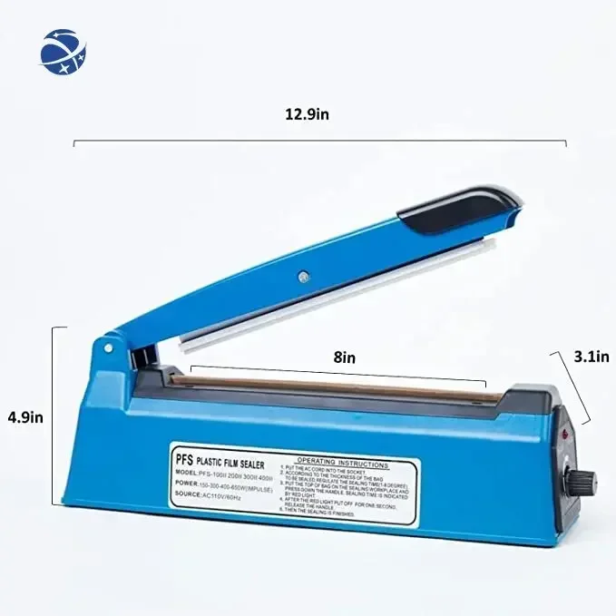 8 Inch Impulse Bag Sealer 200mm Impulse Manual Sealer Heat Sealing Machine Good helper for kitchen