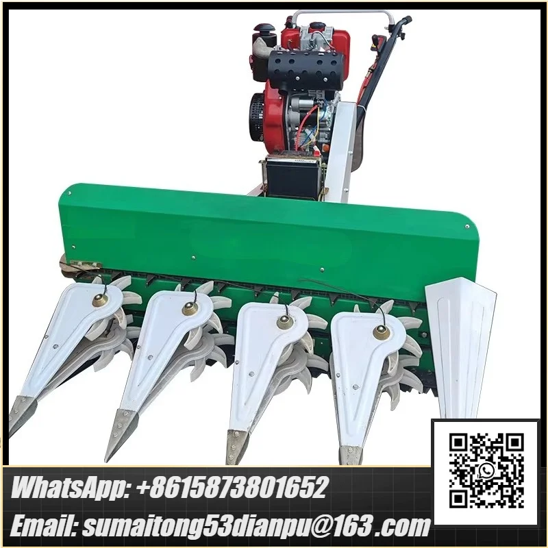 Mini Hand-Pushing Wheat Rice Harvester Grain Reaper Barley Reed Cutting Machine for Farmland - Popular Farming Equipment