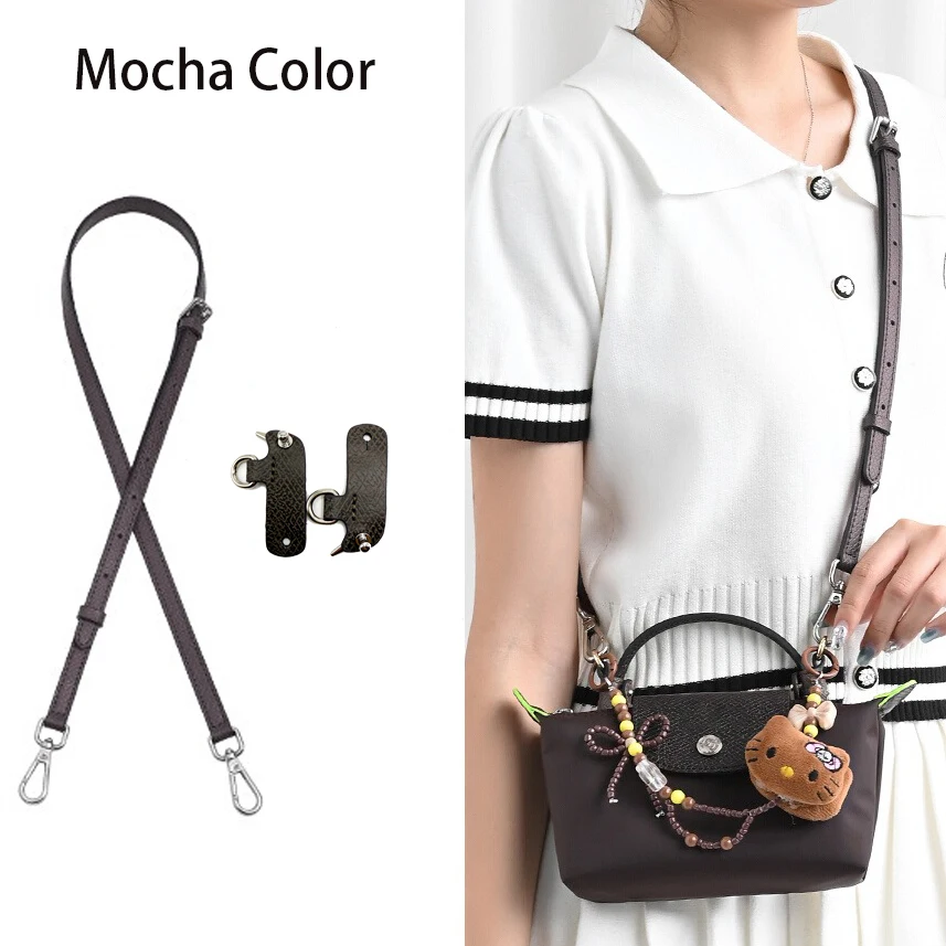 

3 шт./компл. ремень для сумки Longchamp Mocha Mini, кожаный плечевой ремень без перфорации, набор трансформационных ремней через плечо, аксессуары для сумки
