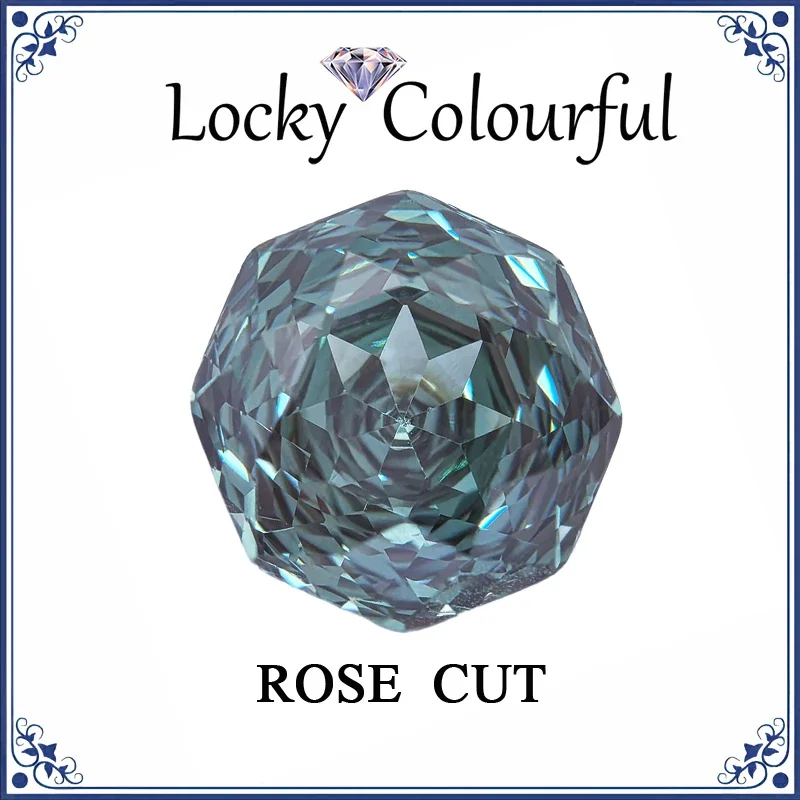 Cubic Zirconia Rose Cut Wholesale Gradient Green Color Charms for DIY Jewelry Making Earrings Bracelet Materials No Certificate