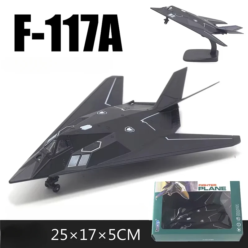 American Nighthawk F-117A modello di aereo da combattimento stealth lega di simulazione regali giocattolo per bambini