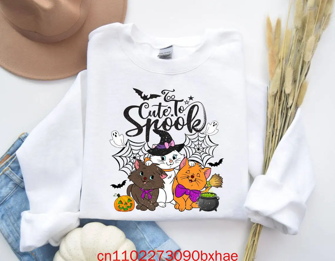 Bluza bawełniana w stylu retro z Myszką Miki i przyjaciółmi z napisem na Halloween, bluza z kapturem na imprezę Halloween z Myszką Miki, nie tak straszna.